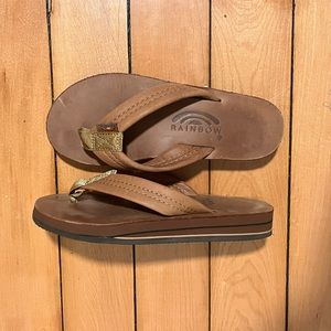 Rainbow Sandals Luxery Leather double arch support W Size 6